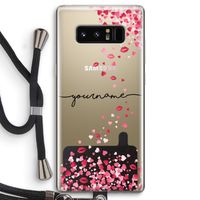 Hartjes en kusjes: Samsung Galaxy Note 8 Transparant Hoesje met koord