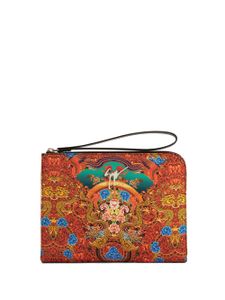 Giuseppe Zanotti pochette Fabian imprimée - Rouge
