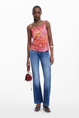 Uitlopende jeans met gedraaide naad - BLUE - 42