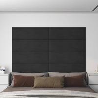 Wandpanelen 12 st 3,24 m 90x30 cm fluweel zwart