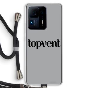 Topvent Grijs Zwart: Xiaomi Mi Mix 4 Transparant Hoesje met koord