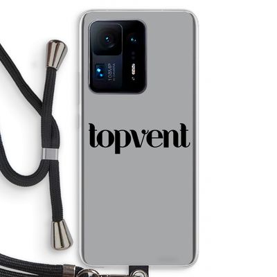 Topvent Grijs Zwart: Xiaomi Mi Mix 4 Transparant Hoesje met koord