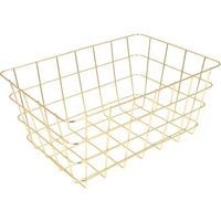 5x Stuks gouden decoratieve opberg mandjes/bakjes 30 x 21 cm