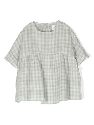 TEDDY & MINOU blouse à motif damier - Vert