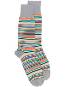 Paul Smith chaussettes en coton à rayures - Gris