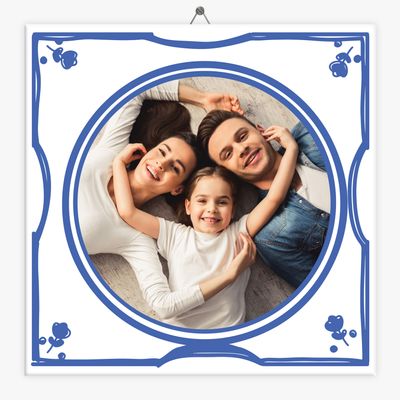 Foto tegeltje familie