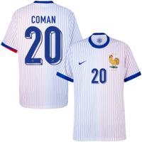 Frankrijk Dri-Fit ADV Match Shirt Uit 2024-2025 + Coman 20