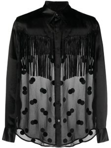 Martine Rose Western-style sheer shirt - Noir