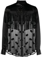 Martine Rose Western-style sheer shirt - Noir - thumbnail