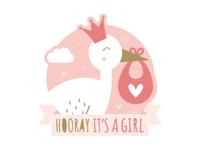 Huldeschild - Newborn baby girl - thumbnail
