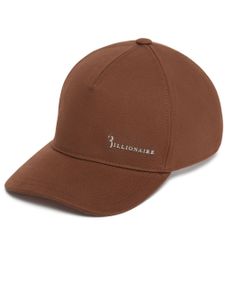 Billionaire casquette en coton à plaque logo - Marron