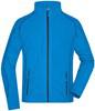 James & Nicholson JN597 Men´s Structure Fleece Jacket - Aqua/Navy - XL