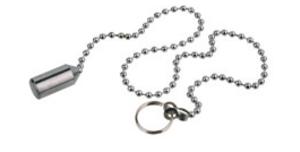 Kirchhoff Ventielketting, chroom, 400 mm, met contragewicht - 98817314