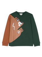 Stella McCartney Kids sweat en coton à imprimé graphique - Vert - thumbnail