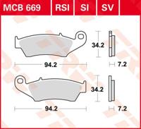 TRW Remblokken, en remschoenen voor de moto, MCB669 Allround organisch