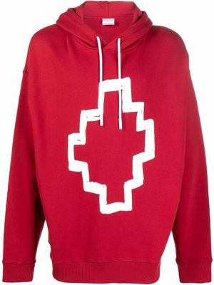 Marcelo Burlon County of Milan hoodie à motif Cross signature - Rouge