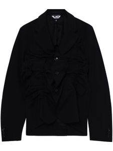 Black Comme Des Garçons blazer en laine à simple boutonnage - Noir