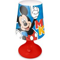 Disney Mickey Mouse tafellamp/bureaulamp/nachtlamp voor kinderen - rood - kunststof - 18 x 9 cm - Nachtlampjes - thumbnail