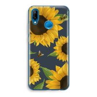 Sunflower and bees: Huawei P20 Lite Transparant Hoesje