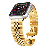 Metalen schakelband - Goud - Geschikt voor Apple watch 38mm / 40mm / 41mm