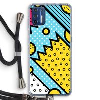 Pop Art #1: Motorola Moto G9 Plus Transparant Hoesje met koord