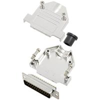 TRU COMPONENTS TCDTNT25MDBPK 7709600 D-sub male connectorset 180 ° Aantal polen: 25 Soldeerkelk 1 stuk(s)