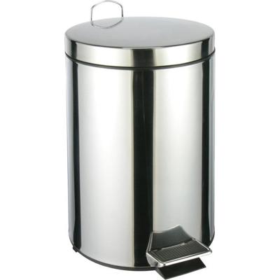 Prullebak/pedaalemmer - 12 liter - 25 x 31 x 38 cm - chroomkleurig
