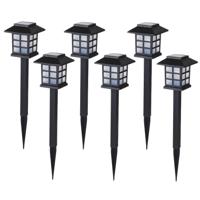 Sunnydays Tuinlampen / prikspot Solar Lumio - 10x - zwart - kunststof - 38 cm