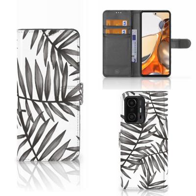Xiaomi 11T | 11T Pro Hoesje Leaves Grey Xiaomi 11T | 11T Pro Hoesje Leaves Grey
