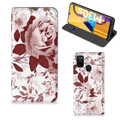 Bookcase Samsung Galaxy M30s | M21 Watercolor Flowers