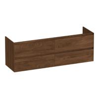 Brauer Inspire - Onderkast - 160 cm - met 4 Softclose Lades Greeploos en 2 Sifon Uitsparingen - Forest Cacao