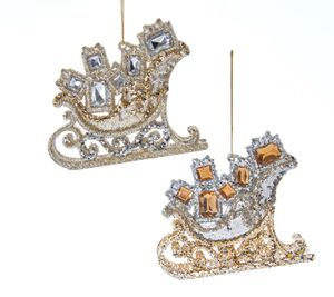 Orn.plc slee goud/zilver l9cm - Kurt s adler