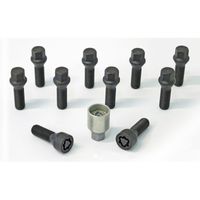 H&R Wielboutenset konisch M14x1.25 - Lengte 40mm - Zwart - 10 stuks - incl. wielsloten HRB14254001SET - thumbnail