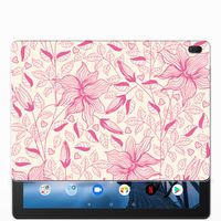 Lenovo Tab E10 Siliconen Hoesje Pink Flowers