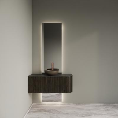 Badkamermeubelset Gliss Design Alluro 100 cm Links Charcoal