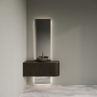 Badkamermeubelset Gliss Design Alluro 100 cm Links Charcoal