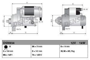 Startmotor DSN934