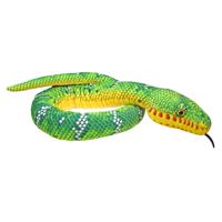 Wild Republic boomslang knuffel - groen - Pluche - 137 cm - reptielen - slangen