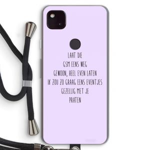 GSM: Pixel 4a 5G Transparant Hoesje met koord