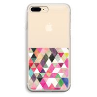 Gekleurde driehoekjes: iPhone 7 Plus Transparant Hoesje
