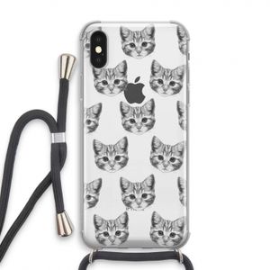 Kitten: iPhone XS Transparant Hoesje met koord