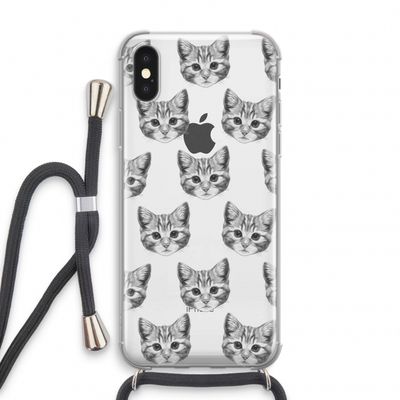 Kitten: iPhone XS Transparant Hoesje met koord