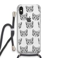 Kitten: iPhone XS Transparant Hoesje met koord