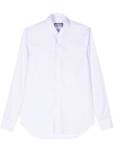 Canali chemise en coton à carreaux - Bleu