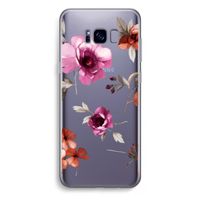 Geschilderde bloemen: Samsung Galaxy S8 Plus Transparant Hoesje