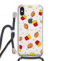 Chicken 'n Fries: iPhone XS Max Transparant Hoesje met koord