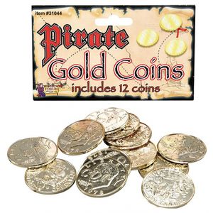 Goud piraten carnaval geld 12 munten   -