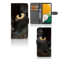 Samsung Galaxy A14 5G | Telefoonhoesje | Met pasjeshouder | Zwarte Kat