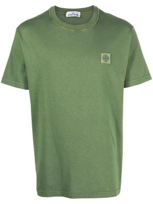 Stone Island t-shirt en coton à patch Compass - Vert