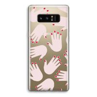 Hands pink: Samsung Galaxy Note 8 Transparant Hoesje